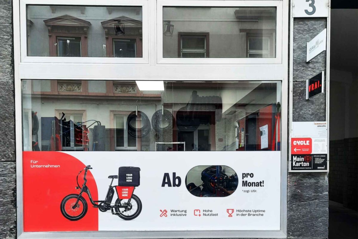 Schaufensterbeklebung in Frankfurt mit Digitaldruck