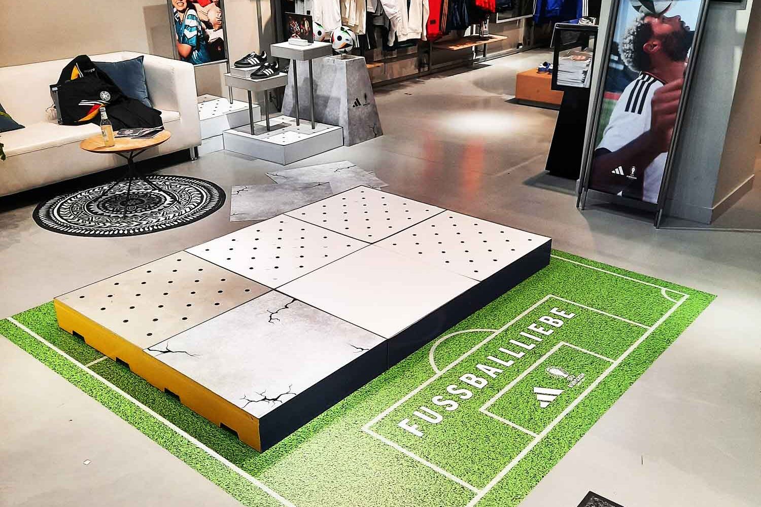 Bodenaufkleber-3 Fußbodenaufkleber für dekoration mit Podest